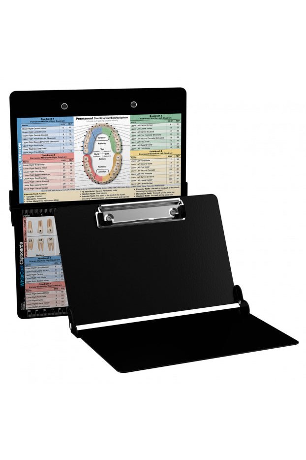 Folding Memo - WhiteCoat Clipboard® - Black - Dental Edition