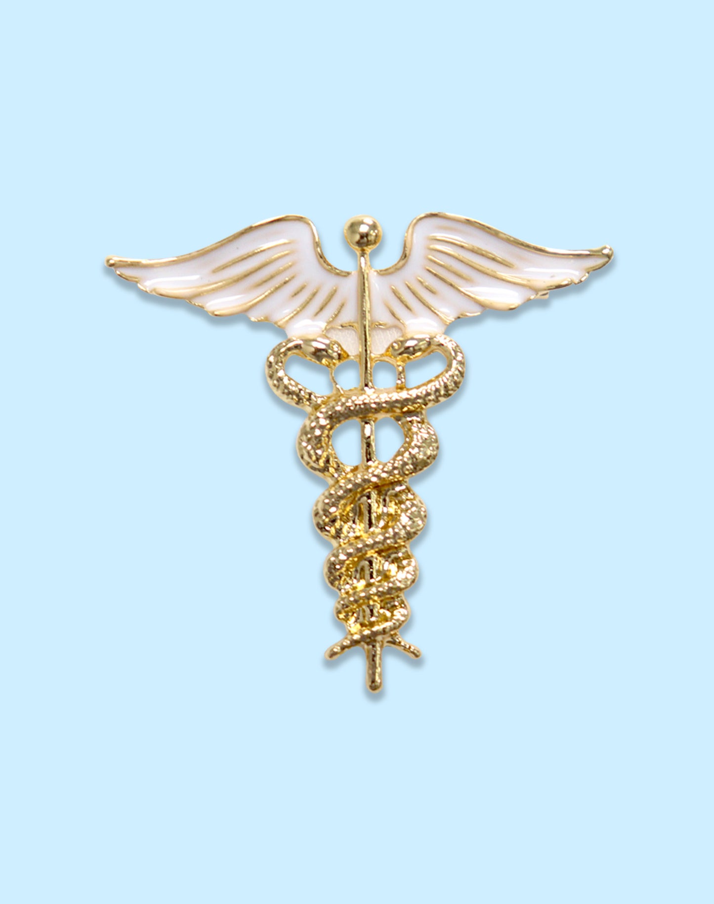 Medical Caduceus Brooch Pin