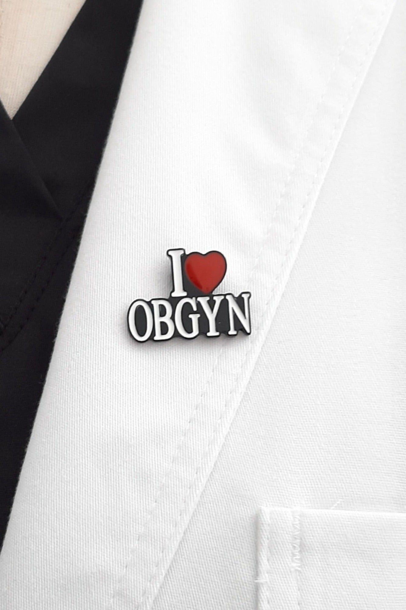 I Love Obstetrics & Gynecology Pin – SCRUBS AND CLOGS