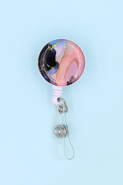 Pastel Marble ID Badge