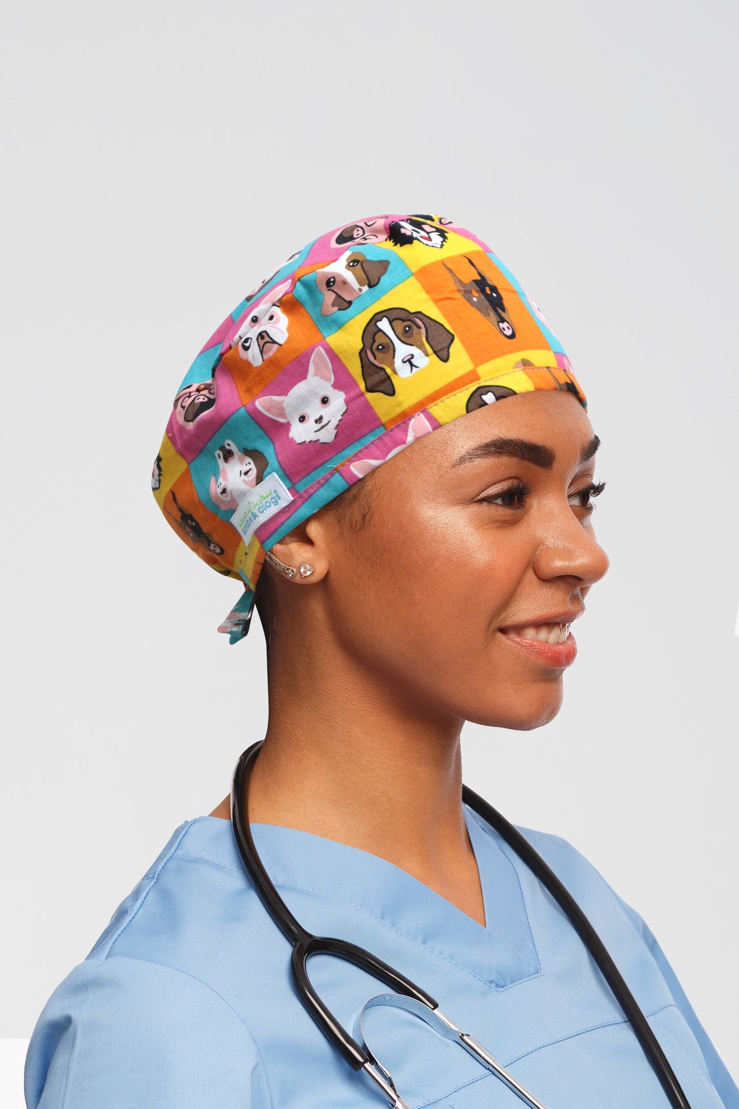 Dog Breed Printed Scrub Hat