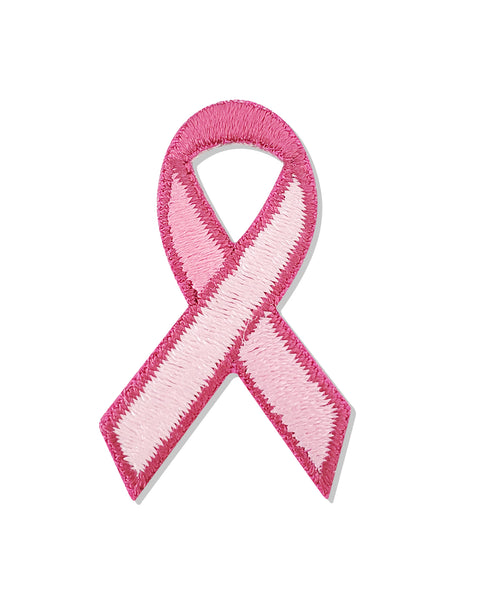 Pink Ribbon Embroidered Patch