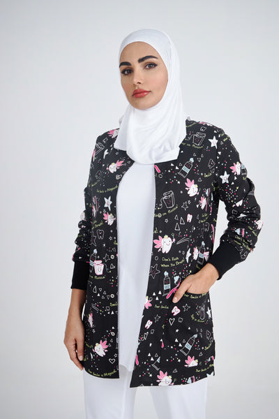 Dental Printed Scrub Jacket