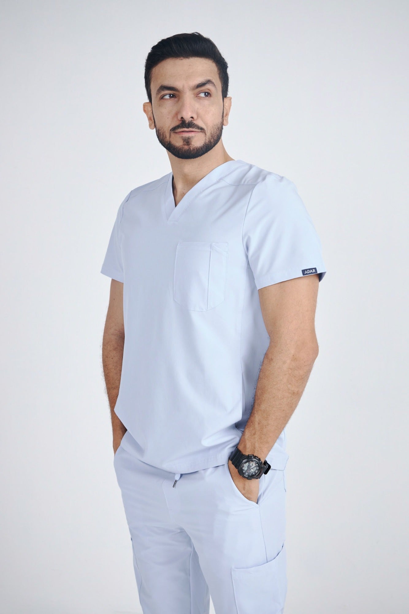 Men's Modern V-neck Addition Scrub Set A6010-A6106