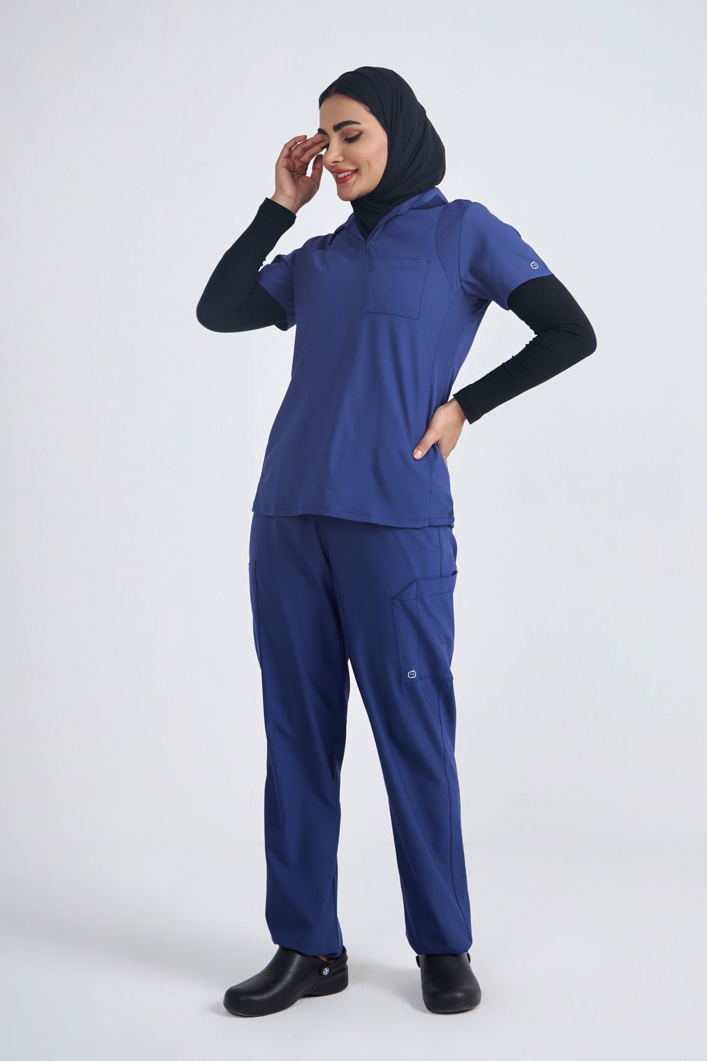 W123 Women's Collar Scrub Set - 6955-5855