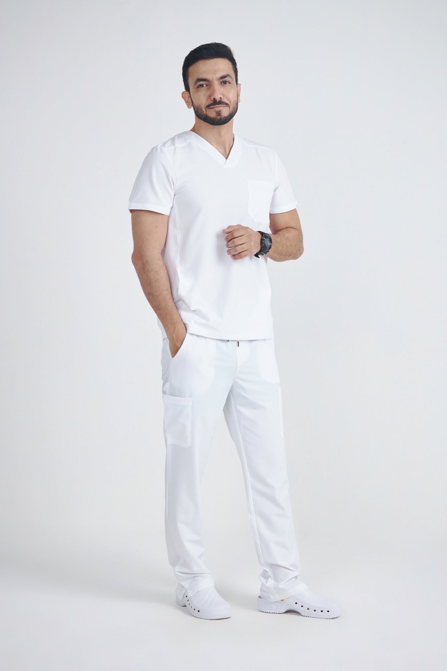 Men's Modern V-neck Addition Scrub Set A6010-A6106