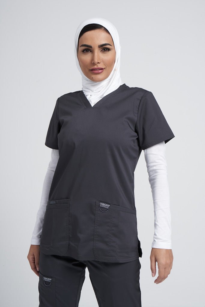 طقم نسائي برقبة على شكل V متوسط الارتفاع WW105-WW620