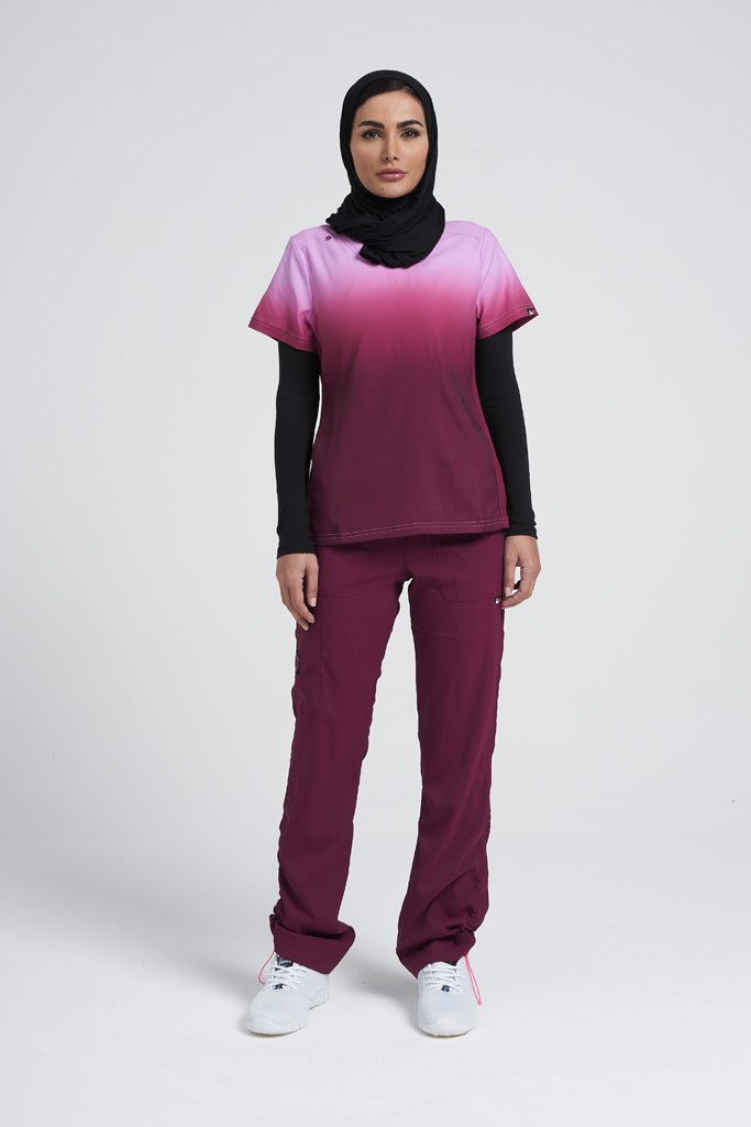 Reform Womens V-neck Ombre Top & Spirit Stretch Pant Set