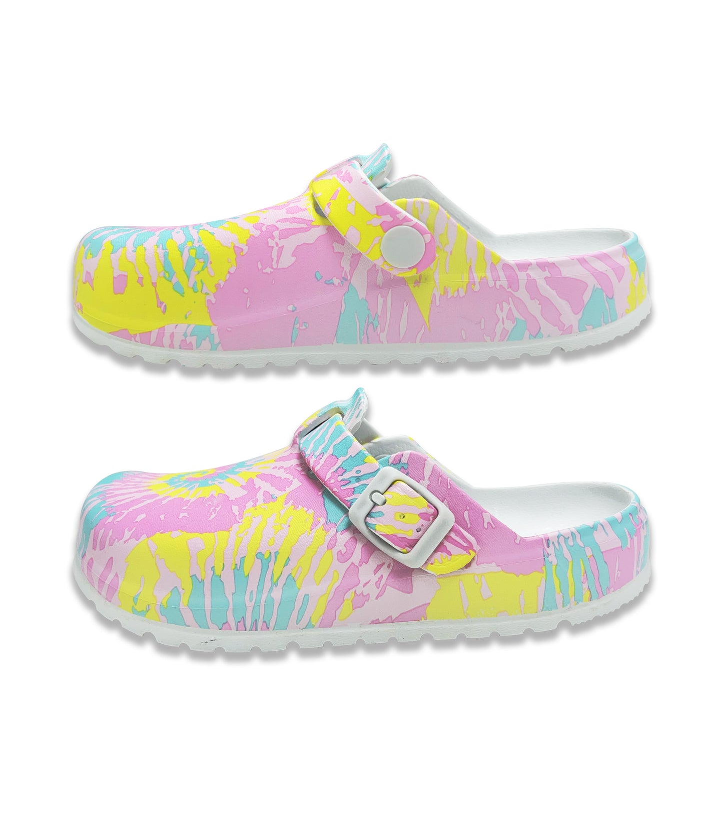 Colorful Spiral Printed Clogs