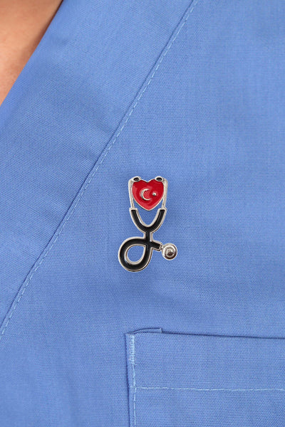 Turkey Stethoscope flag pin