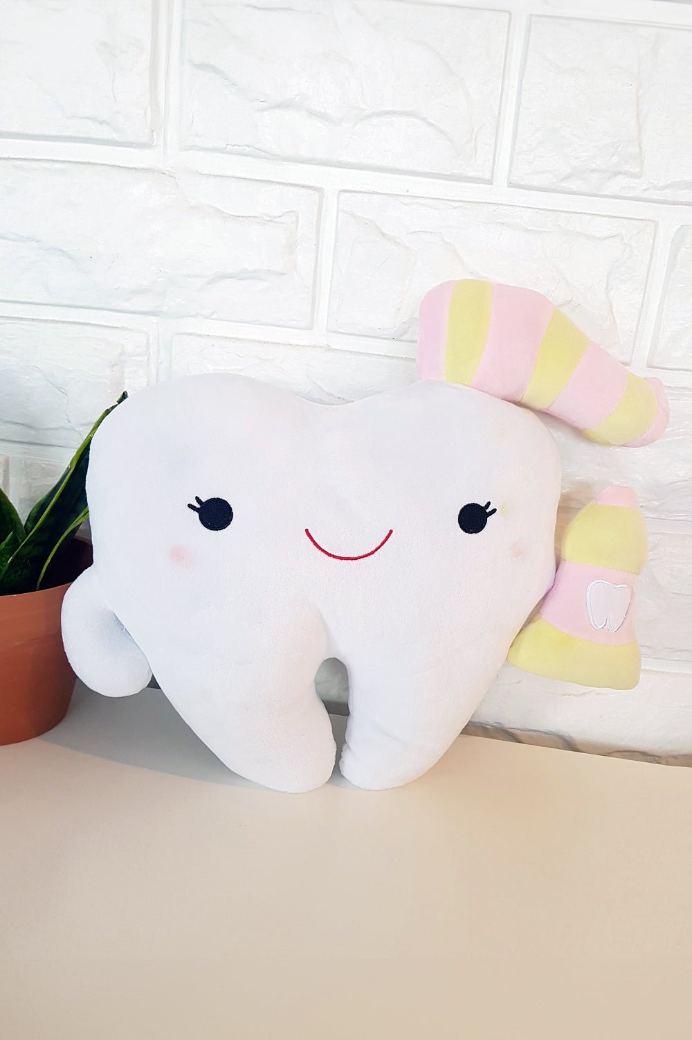 Tooth Bolster Cushion Doll Pink