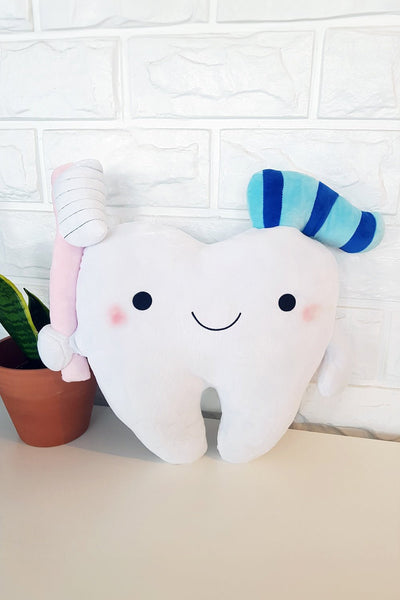 Tooth Bolster Cushion Doll Blue