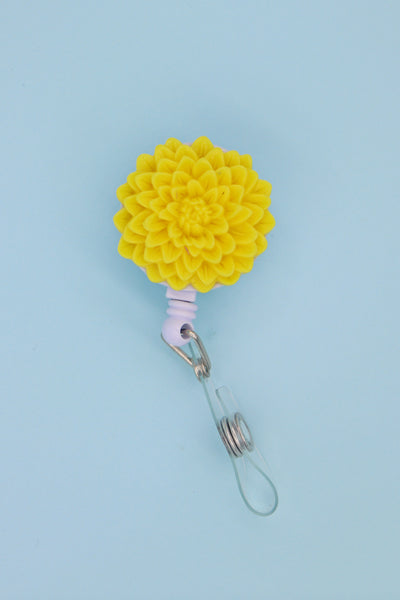 Daisy Yellow Floral ID Badge