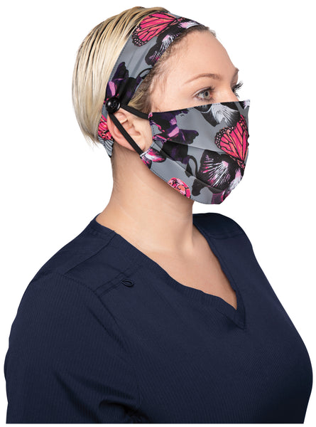 Fashion Mask + Headband Set - Orchid Bloom