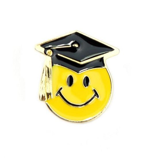 Smiley Graduation Pin