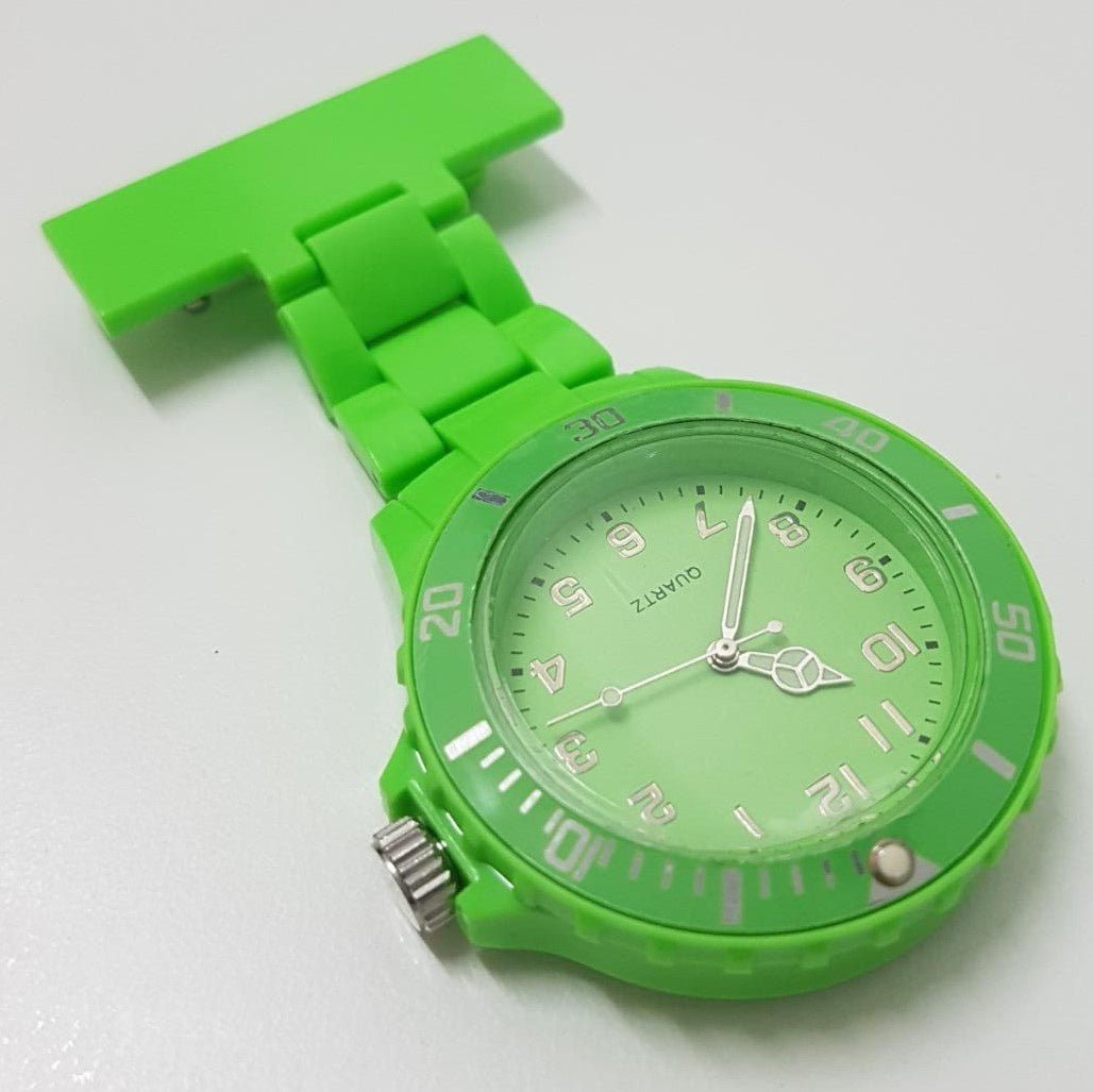 Nurse Quartz Fob Watch - Lime Green