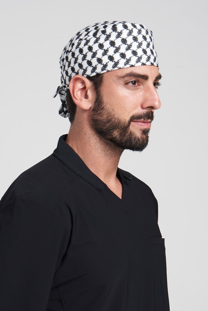Arabian Black Ghutra Surgical Hat