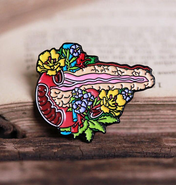 Floral Pancreas Enamel Pin