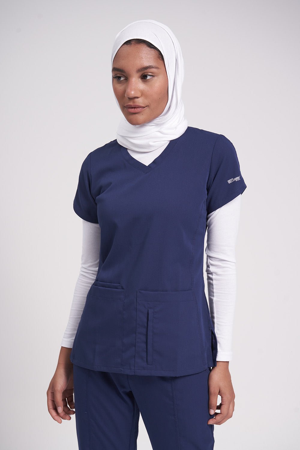 Greys Anatomy Women's Side Panel V-Neck Top 41423, seventh view