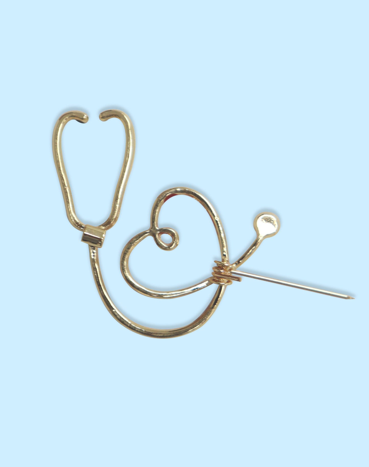 Steth Heart Brooch Pin