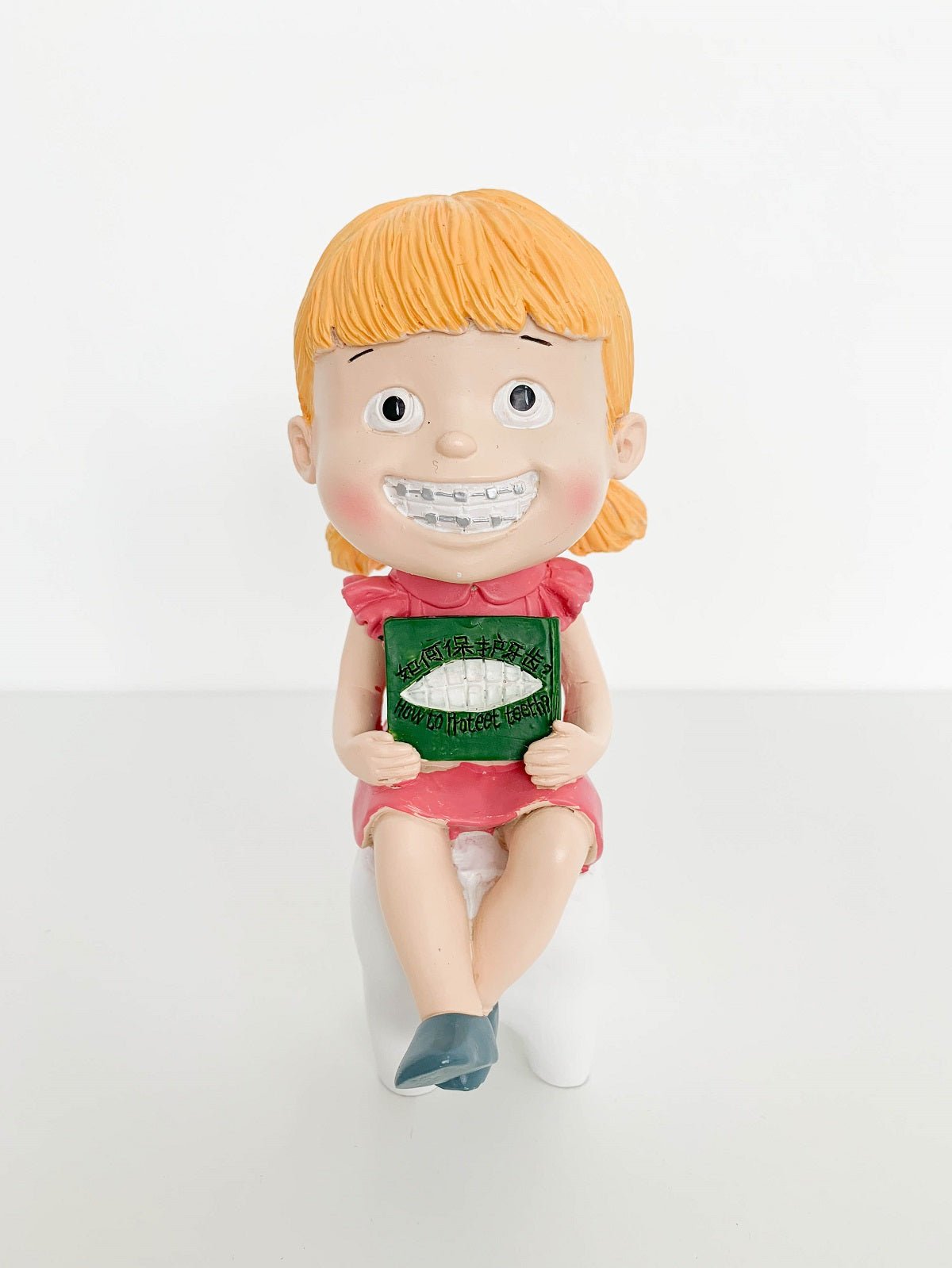 How To Protect Teeth(Girl) Figurine, third view