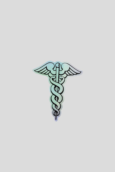 Medical Caduceus Print Stickers