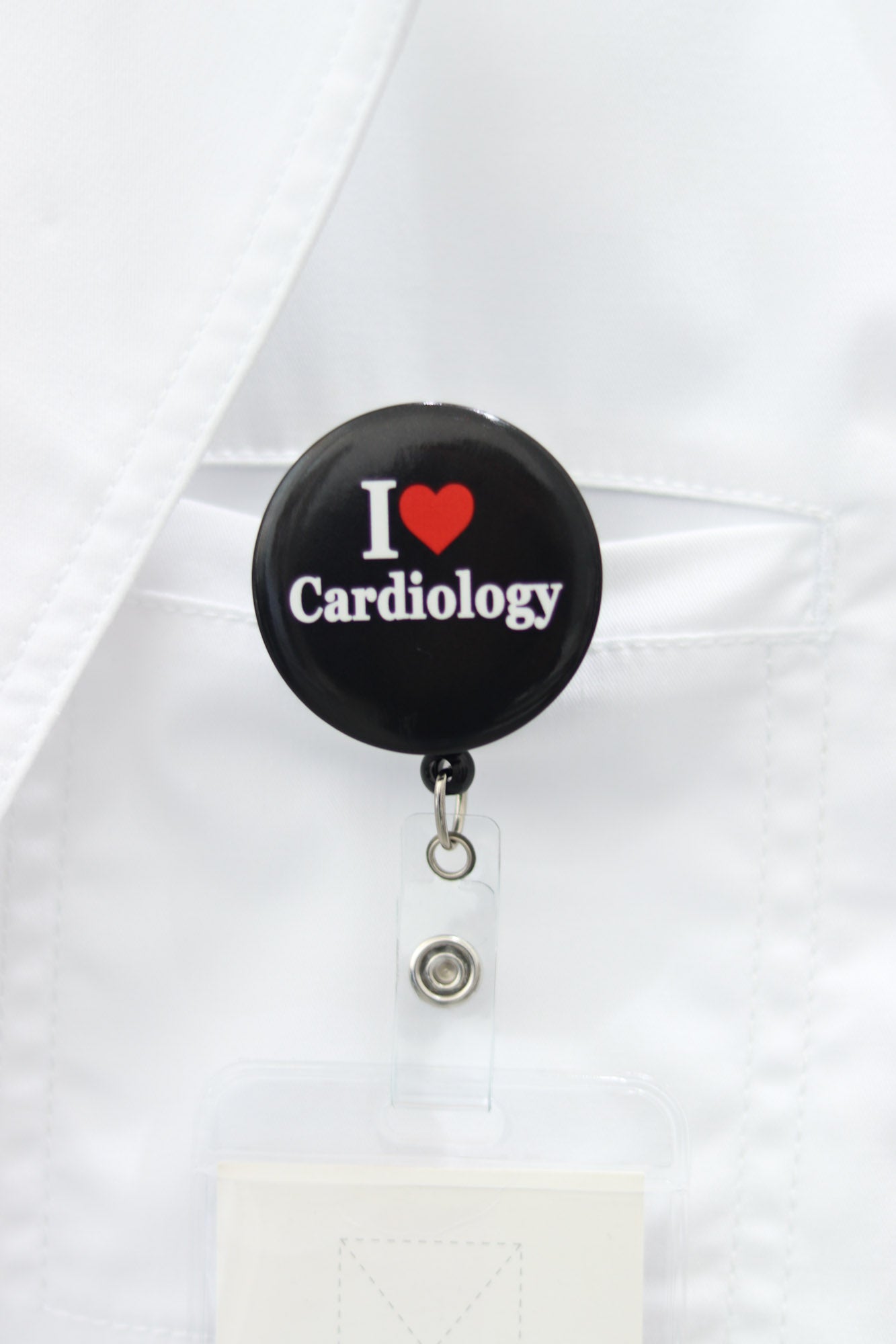 Cardiology I love ID badge reel