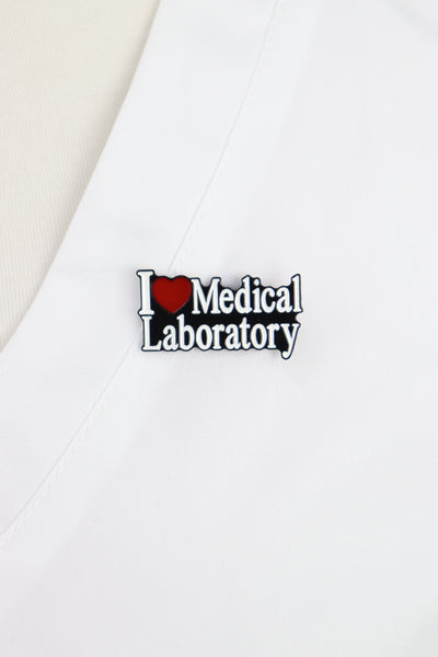 I Love Medical Laboratory Pin