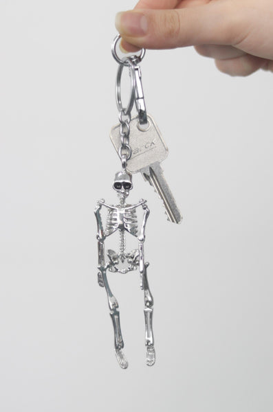 Skeleton Silver-tone Keychain