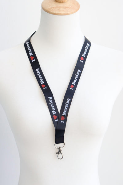 I Love Nursing Lanyard