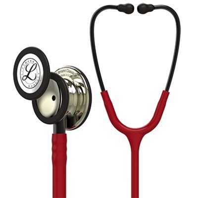 3M™ Littmann® Classic III™ Monitoring Stethoscope, Champagne Chest-piece, Burgundy Tube, 27 inch, 5864 STETHOSCOPES