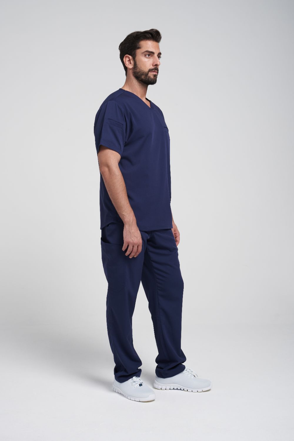 Men's Spandex V-Neck Wesley Scrub Set, fourth view