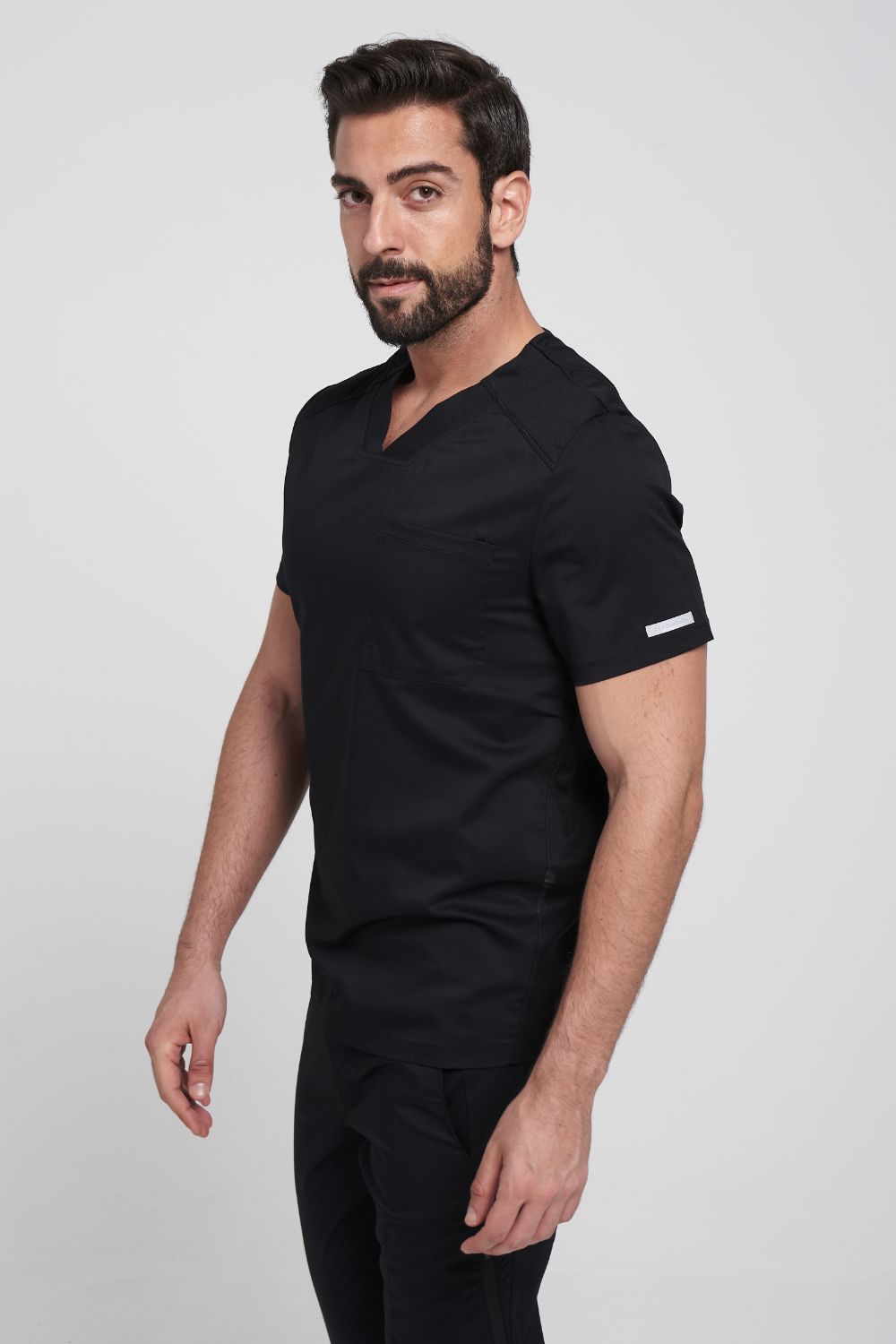 Men's V neck Top & Jogger Pant Scrub Set WW603-WW012, fifth view