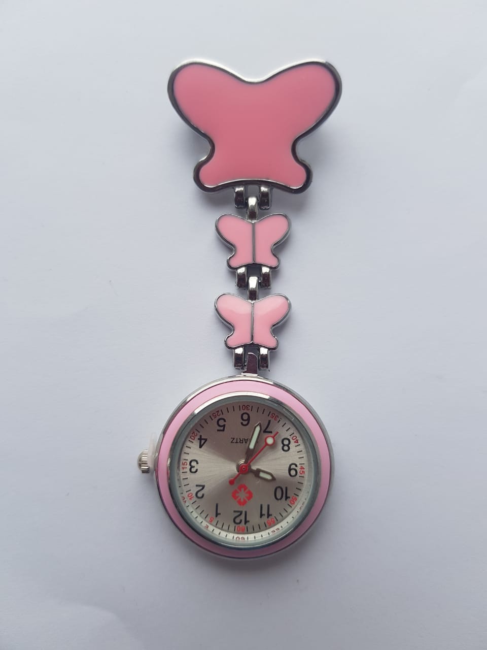 Nurse Butterfly Trio Fob Watch - Pink