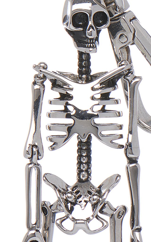 Skeleton Silver-tone Keychain, third view