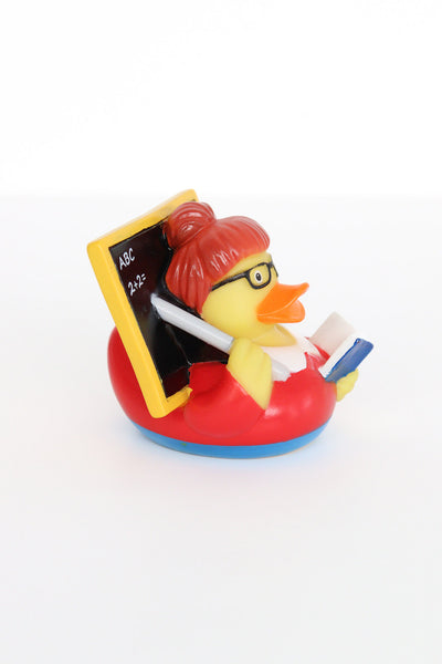 Teacher duck plastic toy