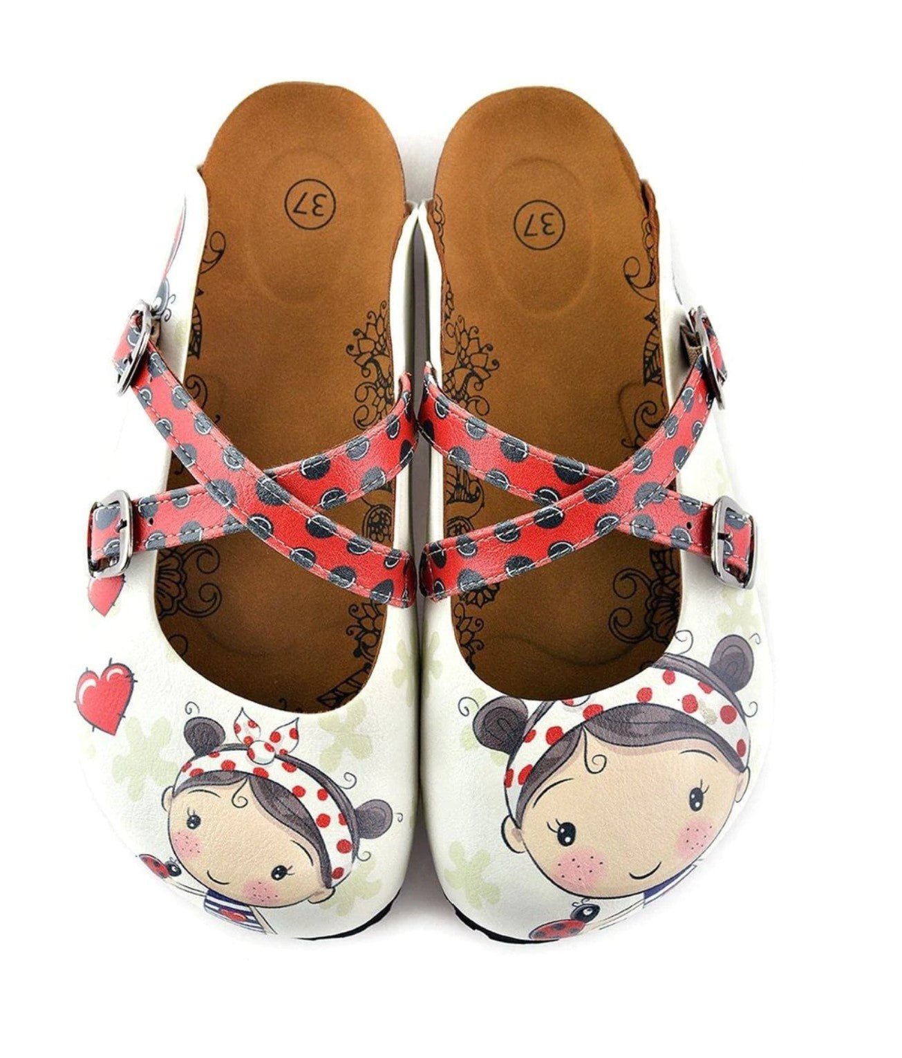 Polka Dot Lady Bug Patterned Clogs