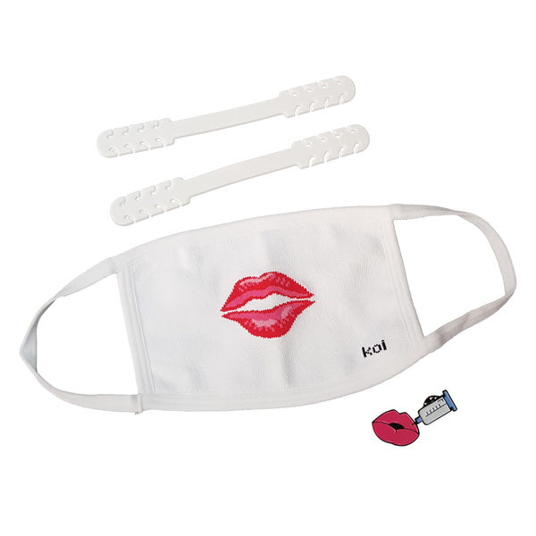 Fashion Mask + Lip Filler Pin + Ear Saver Bundle