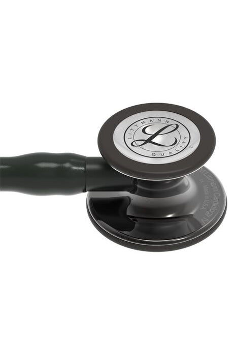 3M™ Littmann® Cardiology IV™ Diagnostic Stethoscope, Smoke-Finish Chestpiece and Stem, Black Tube, Stainless Headset, 27 inch, 6232