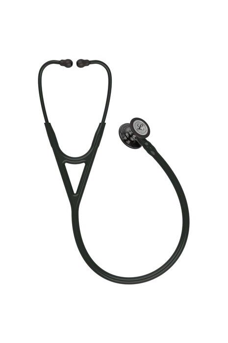 3M™ Littmann® Cardiology IV™ Diagnostic Stethoscope, Smoke-Finish Chestpiece and Stem, Black Tube, Stainless Headset, 27 inch, 6232