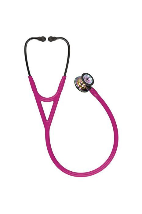 3M™ Littmann® Cardiology IV™ Diagnostic Stethoscope, Rainbow-Finish Chestpiece and Stem, Raspberry Tube, Stainless Headset, 27 inch, 6241